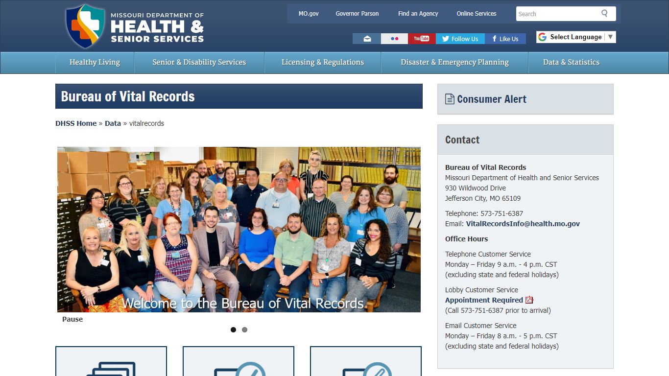Bureau of Vital Records | Health & Senior Services - Missouri