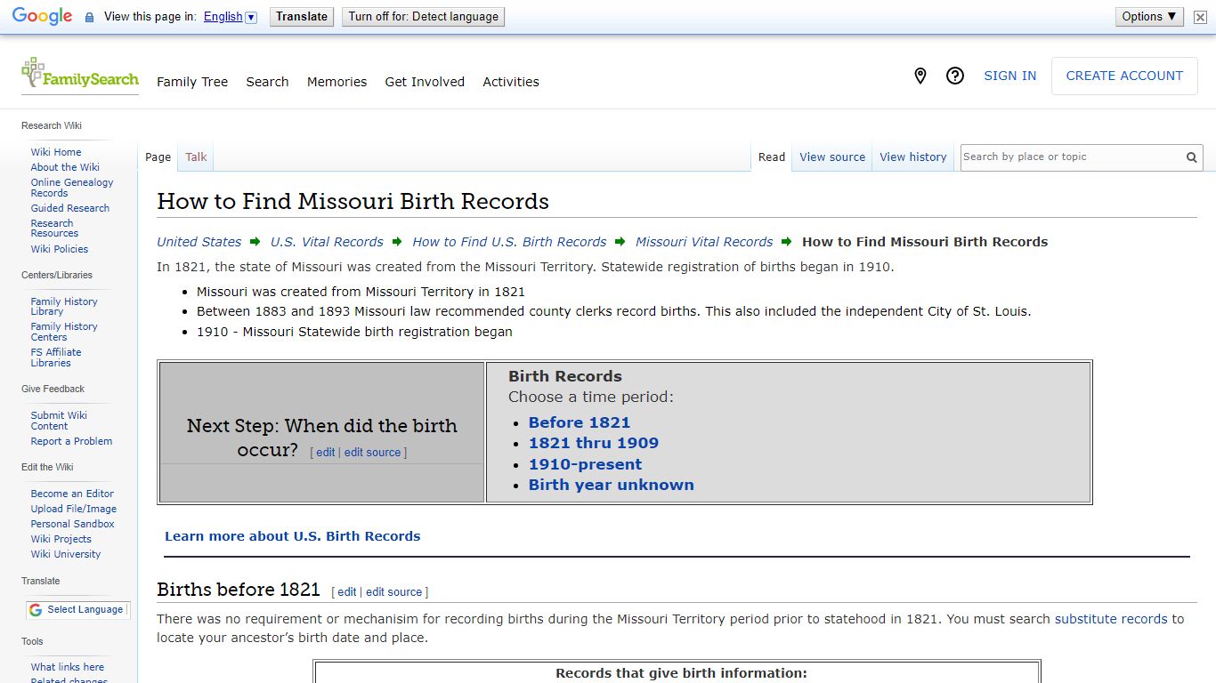 How to Find Missouri Birth Records • FamilySearch